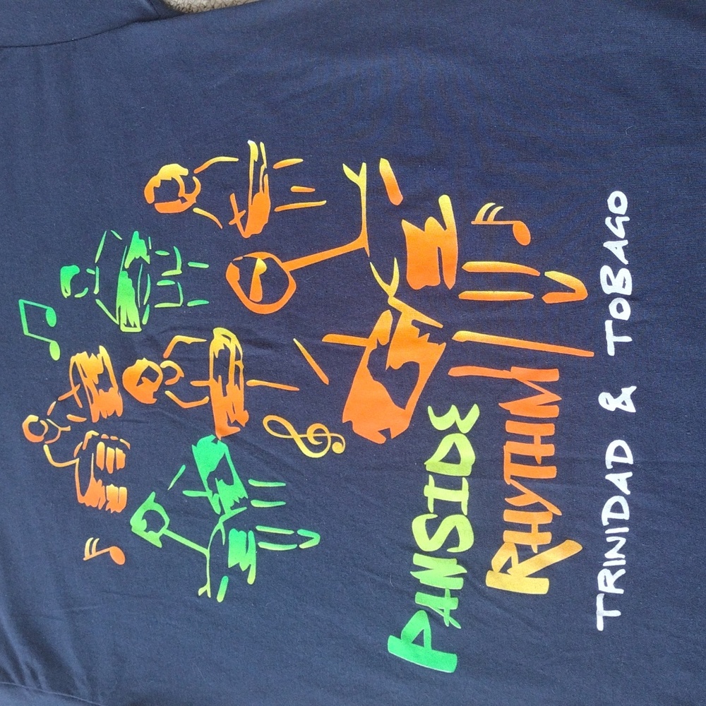 Trinidad And Tabago Navy Graphic T-Shirt - Picture 2 of 12
